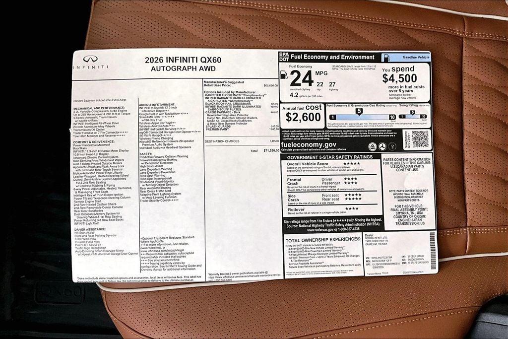 2026 INFINITI QX60 Autograph
