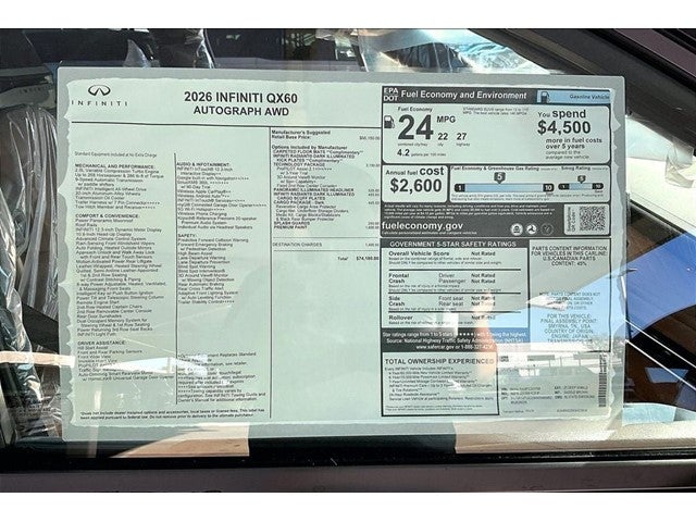 2026 INFINITI QX60 Autograph
