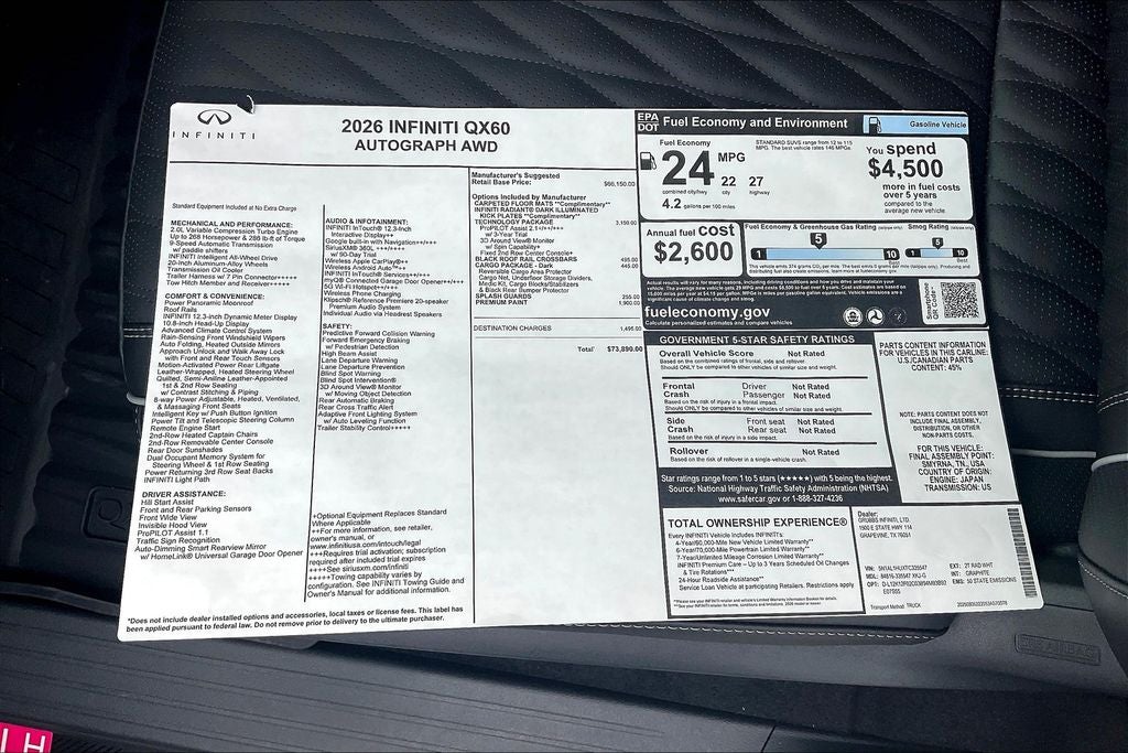 2026 INFINITI QX60 Autograph