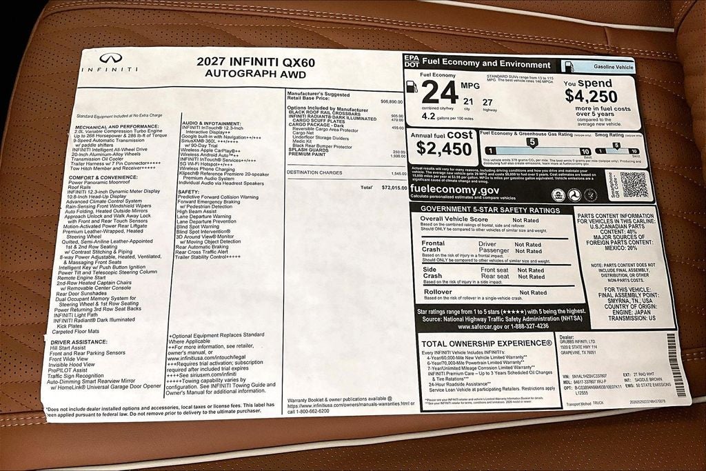 2027 INFINITI QX60 Autograph