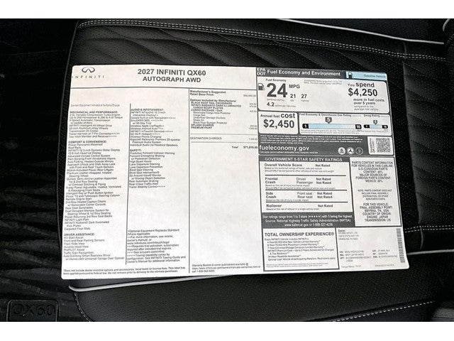 2027 INFINITI QX60 Autograph