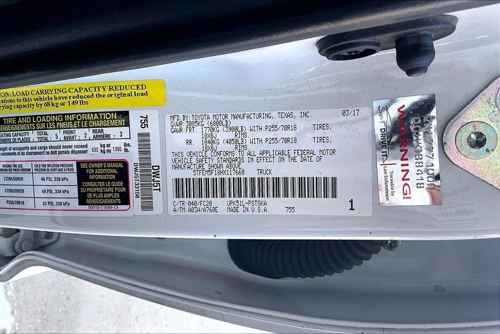 2017 Toyota Tundra SR5 4.6L V8