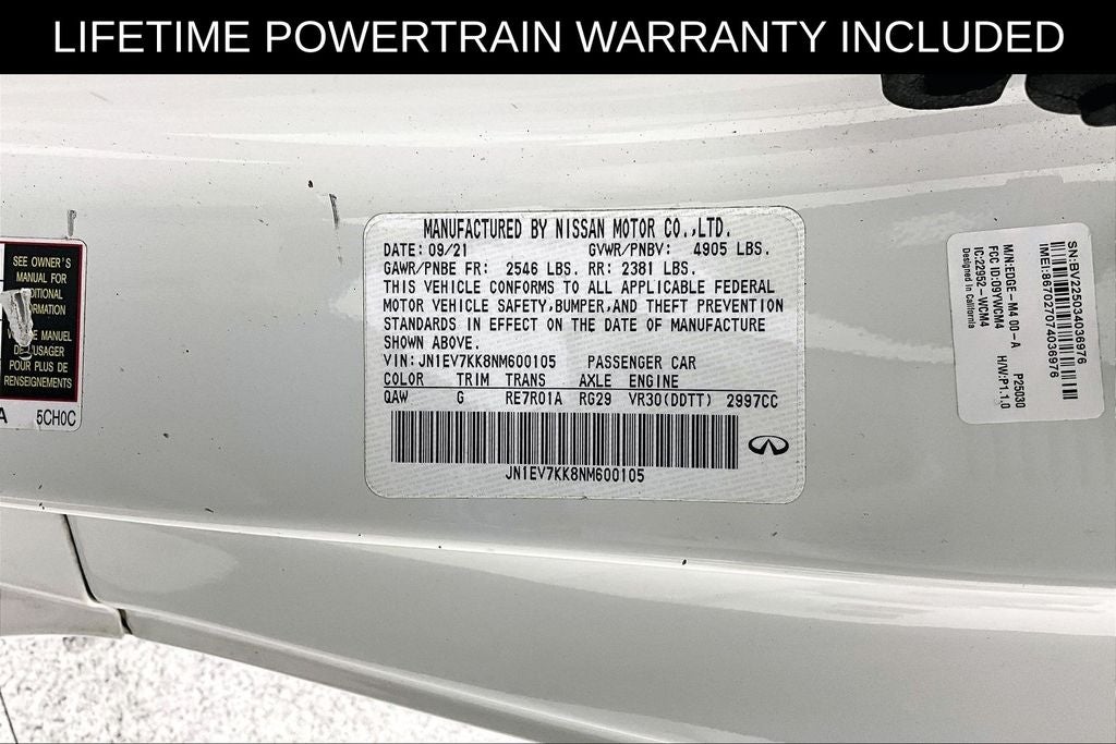 2022 INFINITI Q60 LUXE