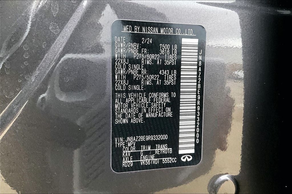 2024 INFINITI QX80 Sensory