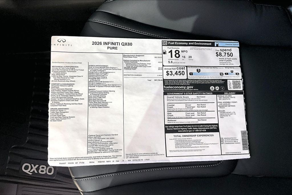 2026 INFINITI QX80 PURE