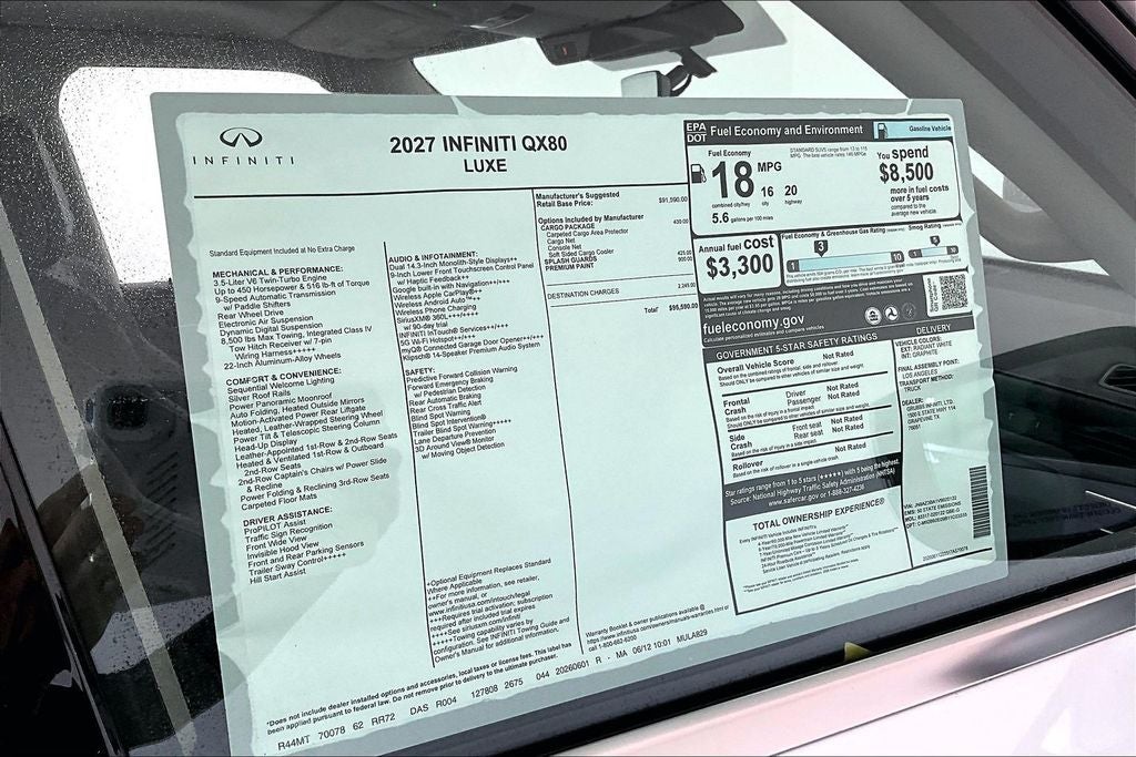 2027 INFINITI QX80 LUXE