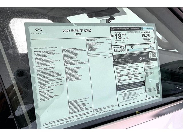 2027 INFINITI QX80 LUXE