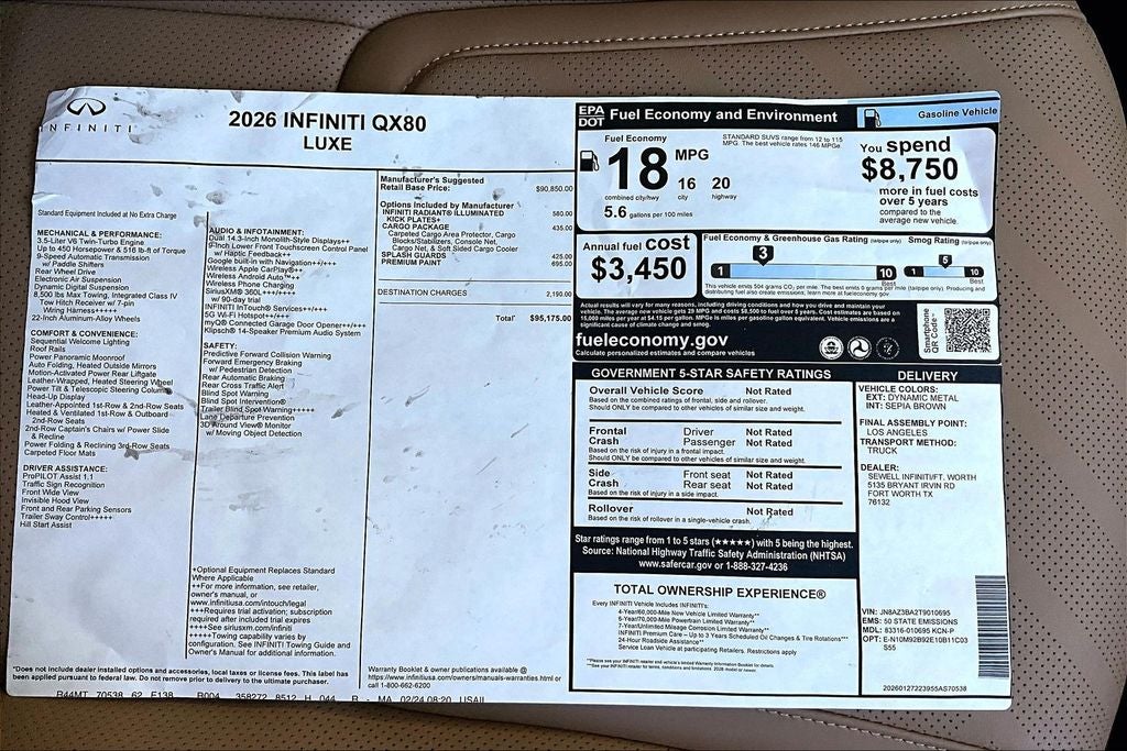 2026 INFINITI QX80 LUXE
