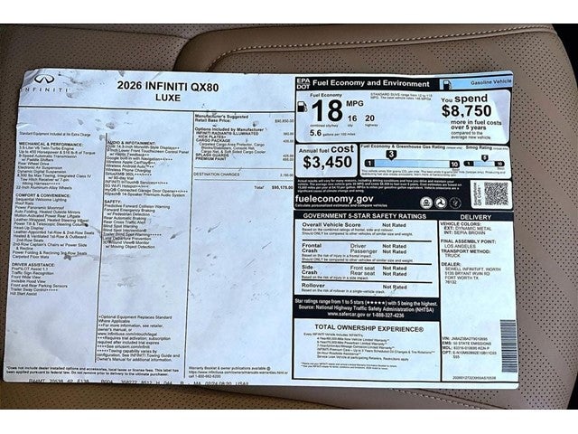 2026 INFINITI QX80 LUXE