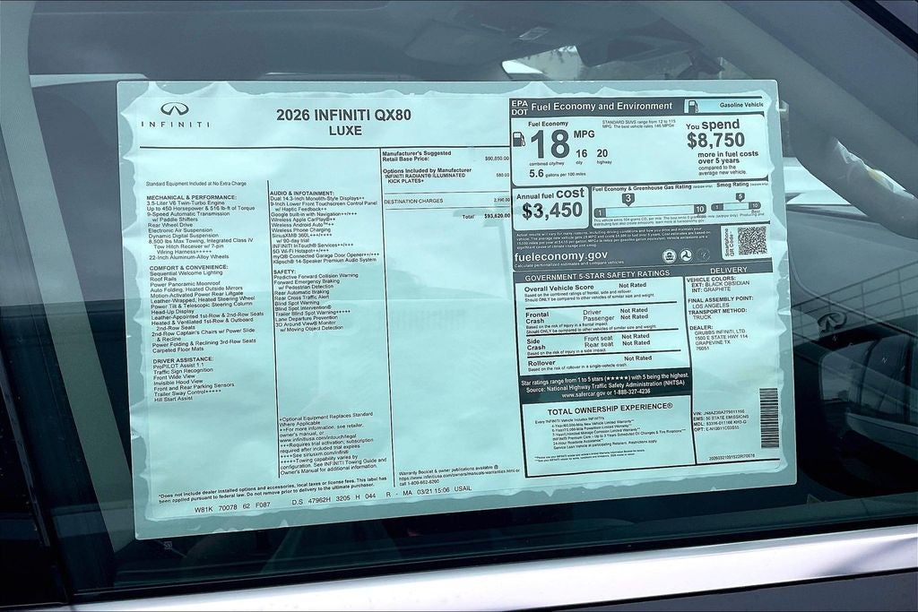 2026 INFINITI QX80 LUXE