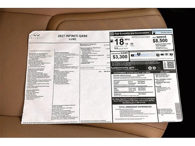 2027 INFINITI QX80 LUXE