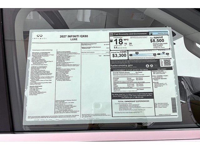 2027 INFINITI QX80 LUXE