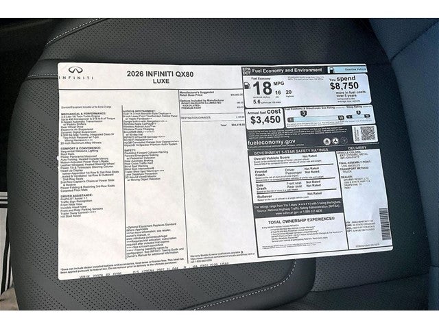2026 INFINITI QX80 LUXE