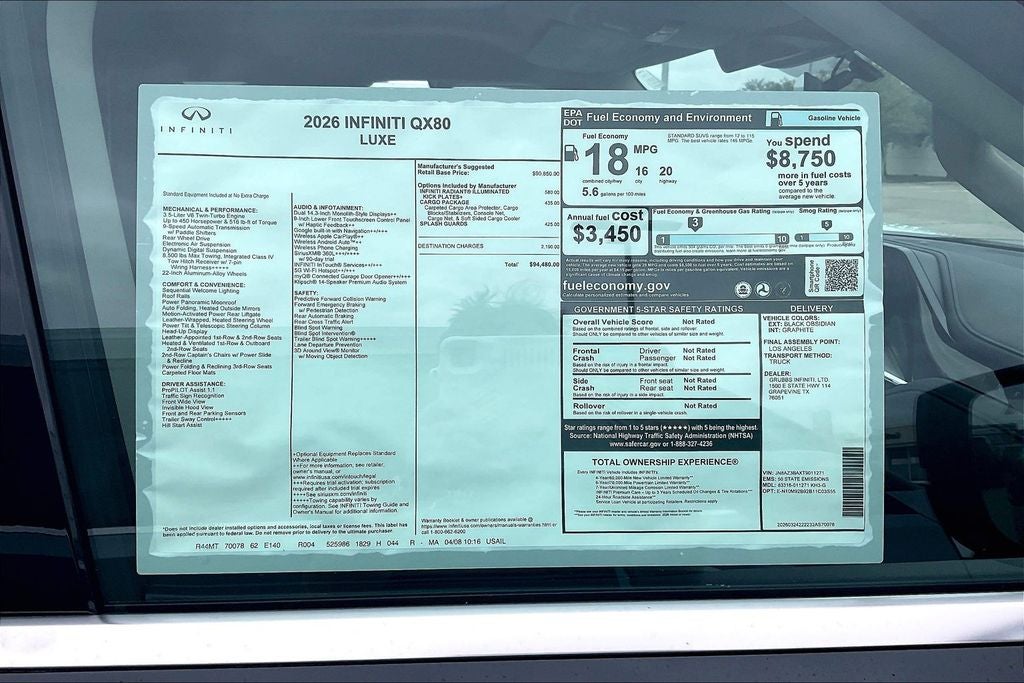 2026 INFINITI QX80 LUXE