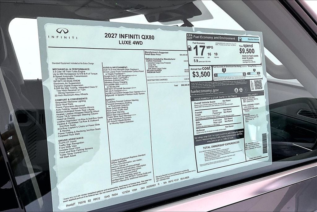 2027 INFINITI QX80 LUXE