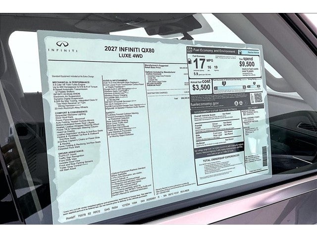 2027 INFINITI QX80 LUXE