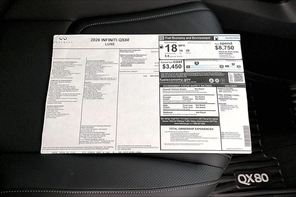 2026 INFINITI QX80 LUXE