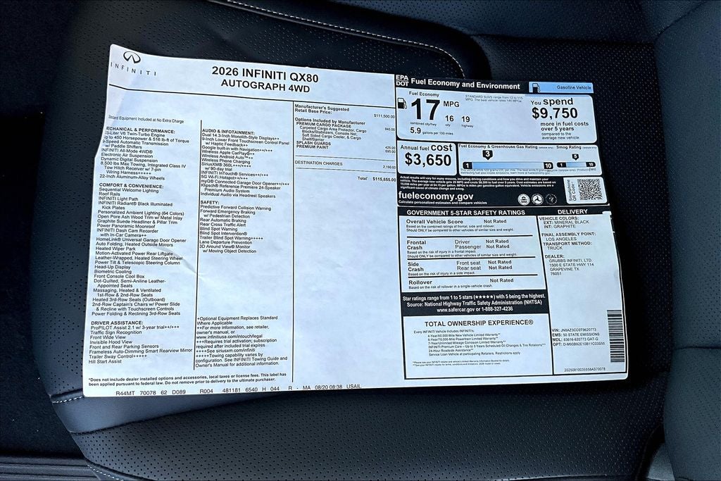 2026 INFINITI QX80 AUTOGRAPH