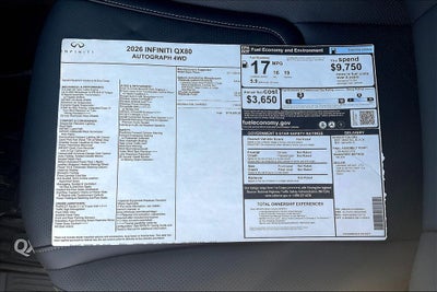 2026 INFINITI QX80 AUTOGRAPH