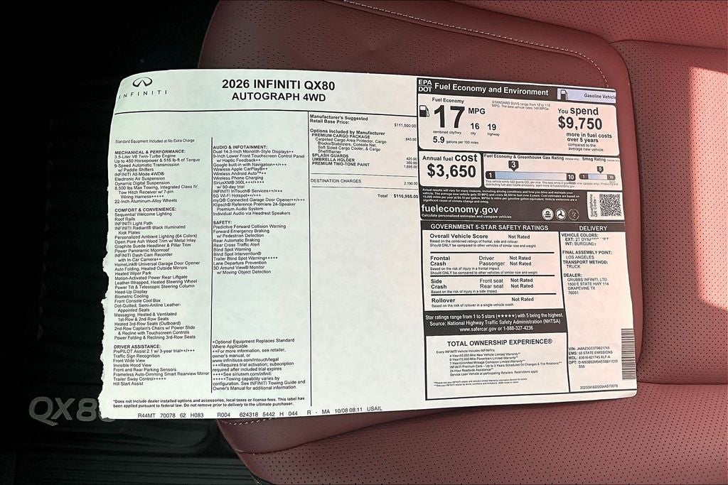 2026 INFINITI QX80 AUTOGRAPH