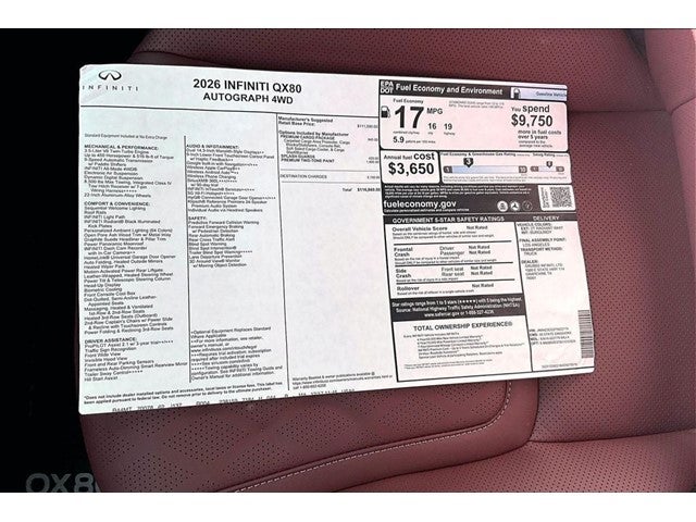 2026 INFINITI QX80 AUTOGRAPH
