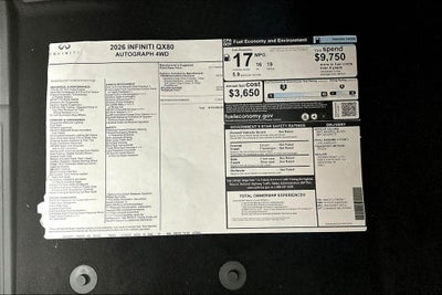 2026 INFINITI QX80 AUTOGRAPH