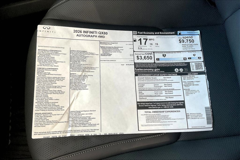 2026 INFINITI QX80 AUTOGRAPH