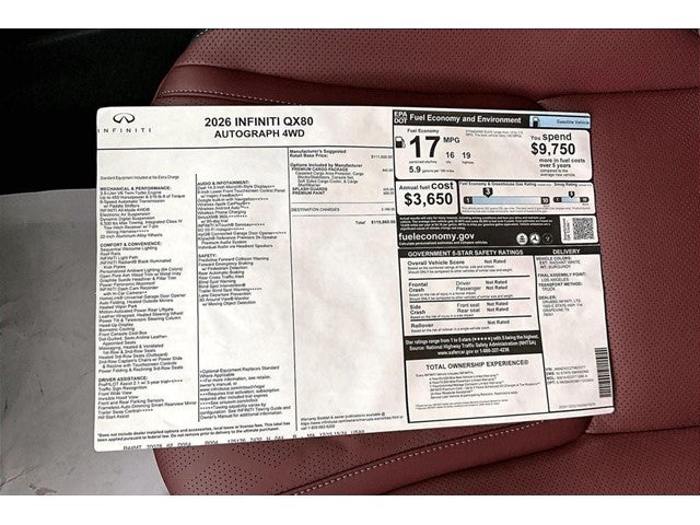 2026 INFINITI QX80 AUTOGRAPH