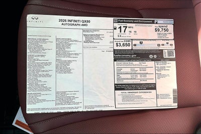 2026 INFINITI QX80 AUTOGRAPH