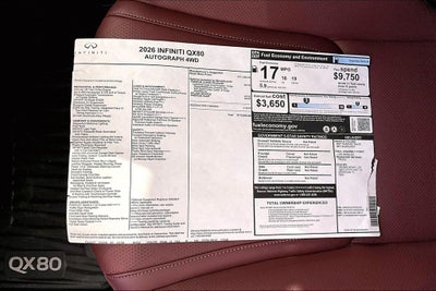 2026 INFINITI QX80 AUTOGRAPH