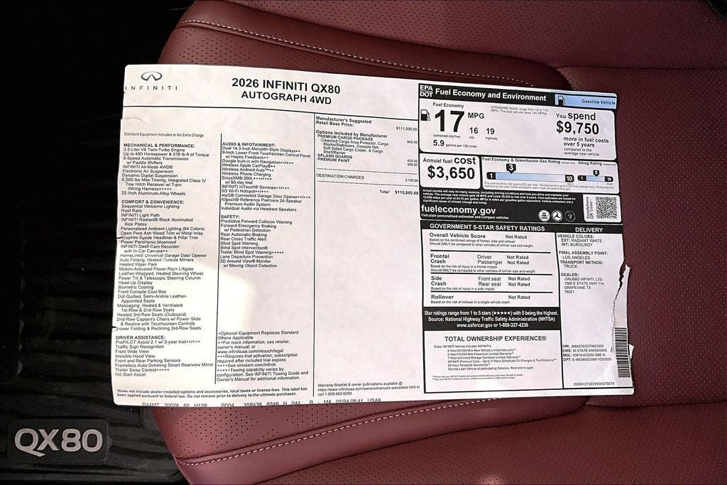 2026 INFINITI QX80 AUTOGRAPH