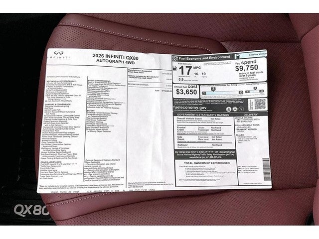 2026 INFINITI QX80 AUTOGRAPH