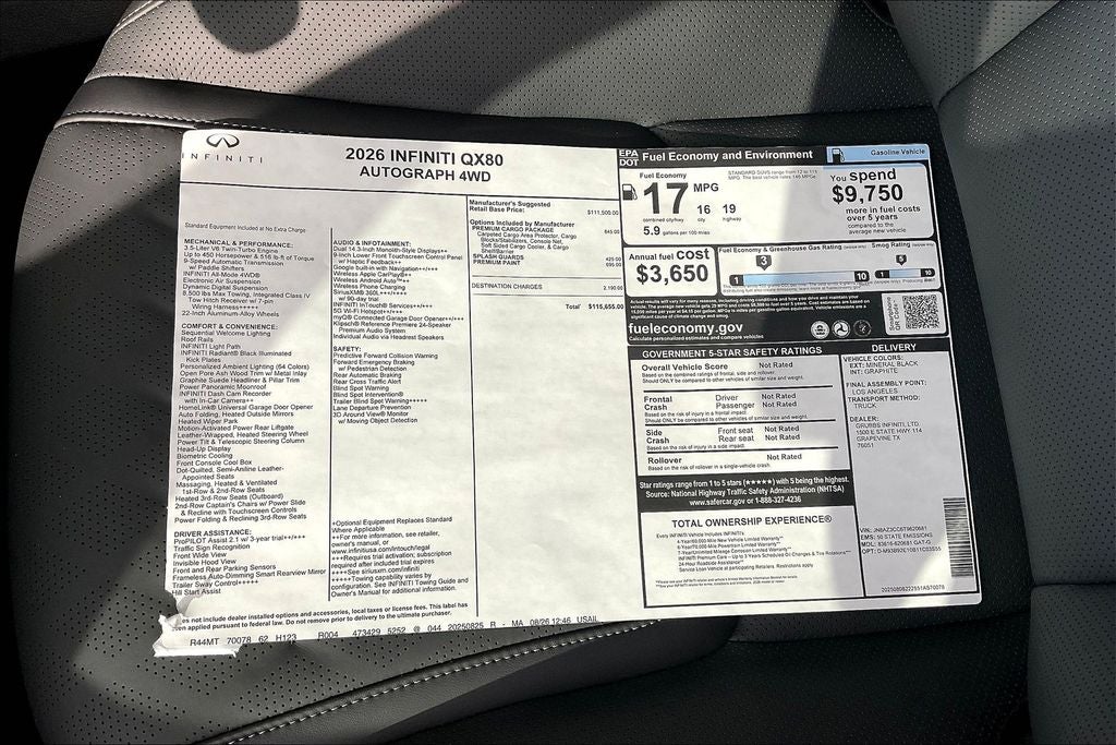 2026 INFINITI QX80 AUTOGRAPH