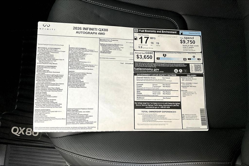 2026 INFINITI QX80 AUTOGRAPH