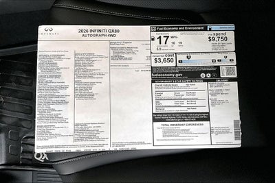2026 INFINITI QX80 AUTOGRAPH