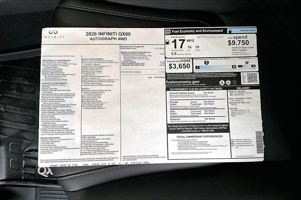2026 INFINITI QX80 AUTOGRAPH