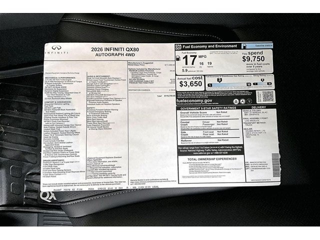 2026 INFINITI QX80 AUTOGRAPH