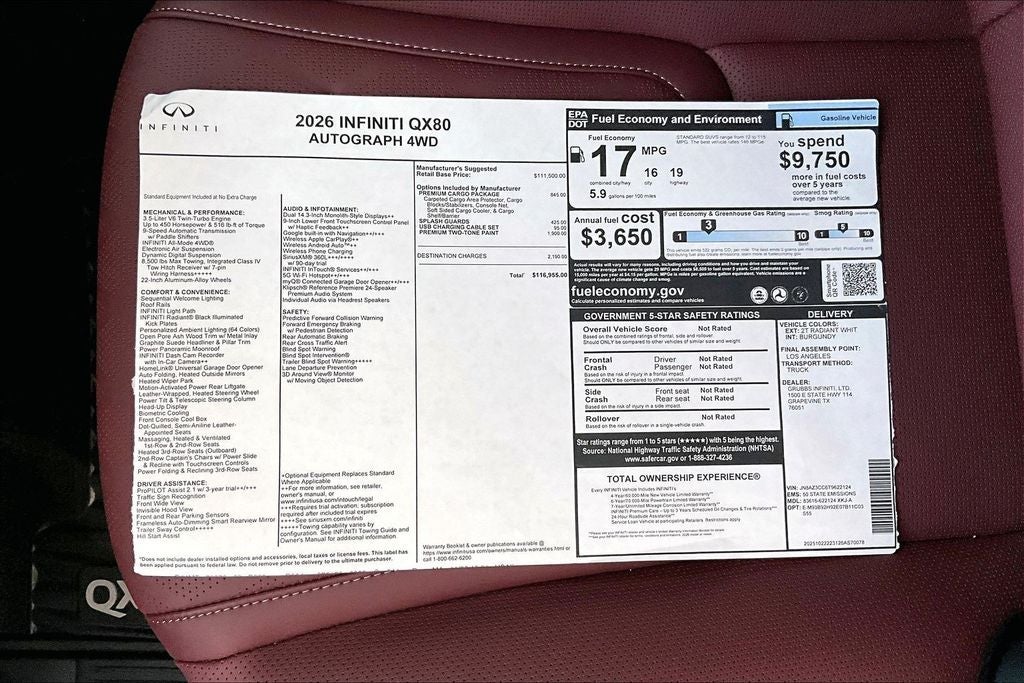 2026 INFINITI QX80 AUTOGRAPH
