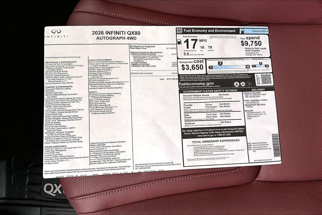 2026 INFINITI QX80 AUTOGRAPH