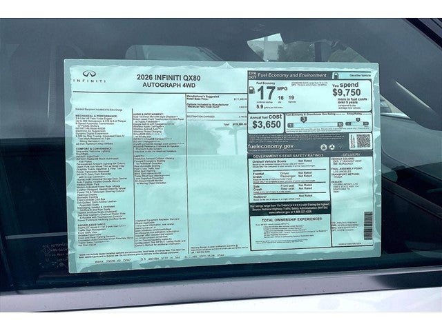 2026 INFINITI QX80 AUTOGRAPH