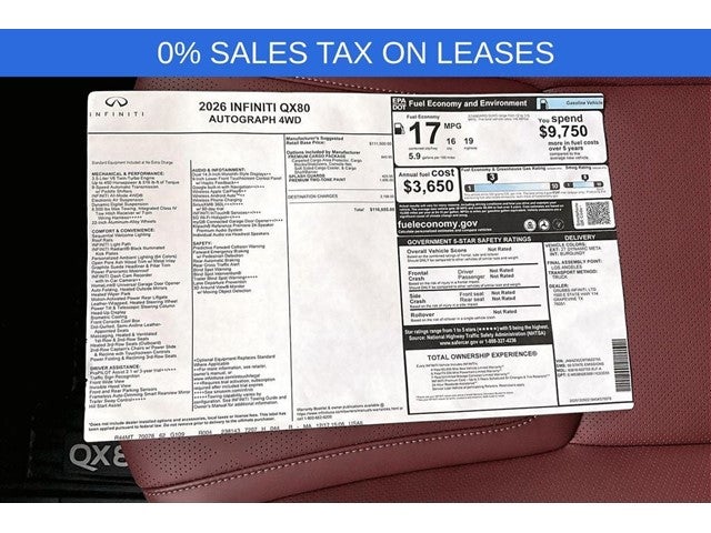 2026 INFINITI QX80 AUTOGRAPH