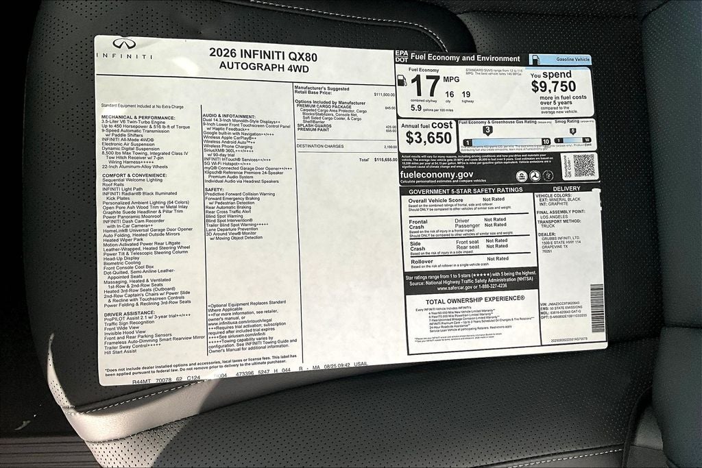 2026 INFINITI QX80 AUTOGRAPH