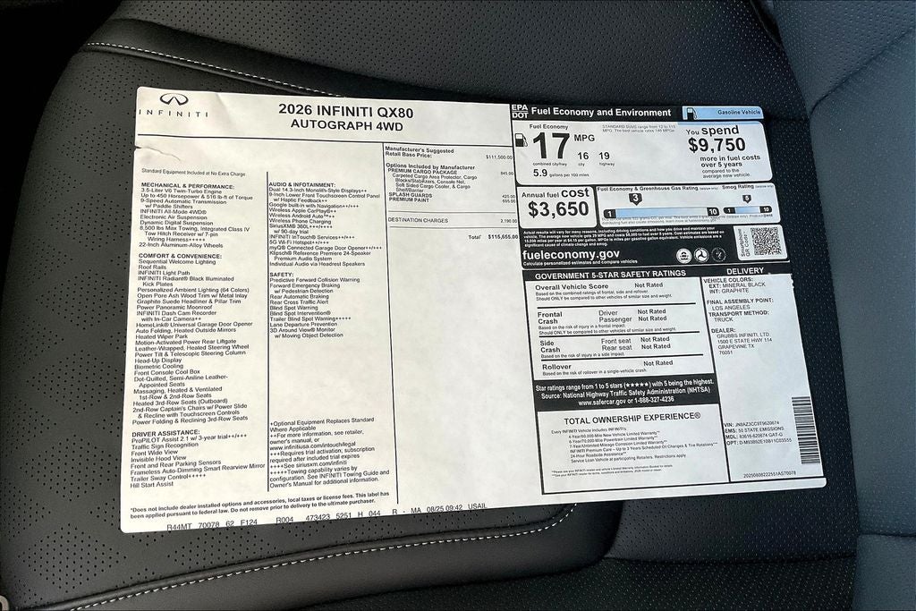 2026 INFINITI QX80 AUTOGRAPH