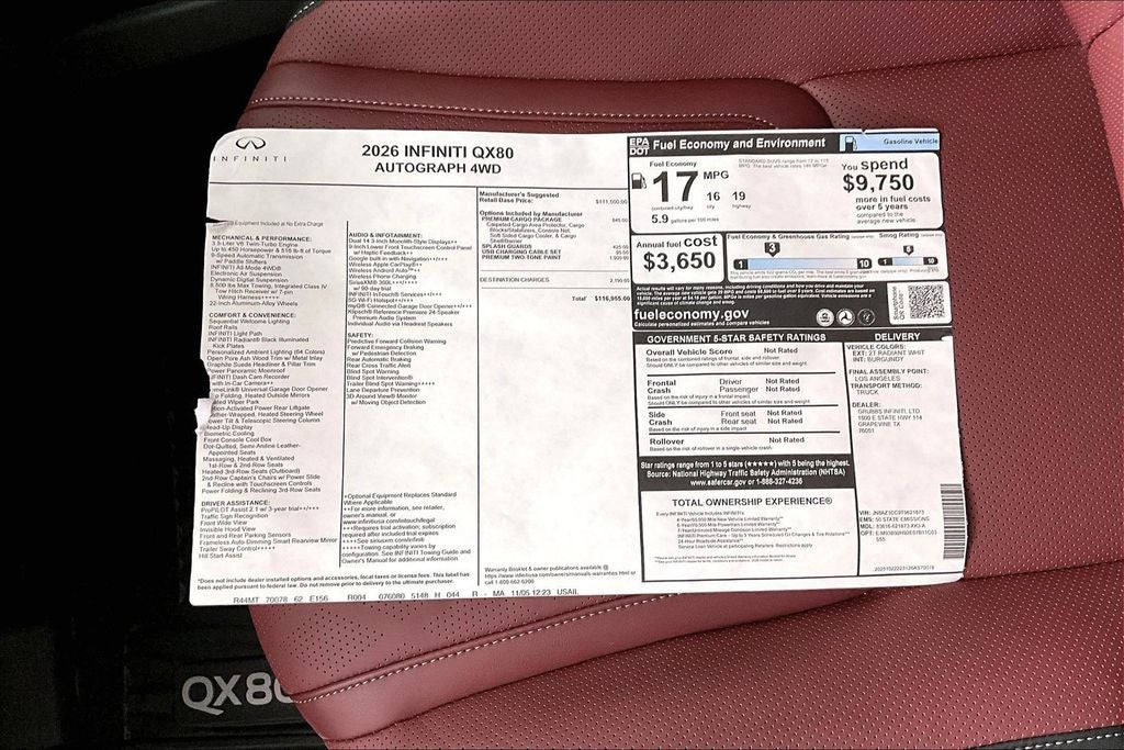 2026 INFINITI QX80 AUTOGRAPH