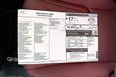2026 INFINITI QX80 AUTOGRAPH