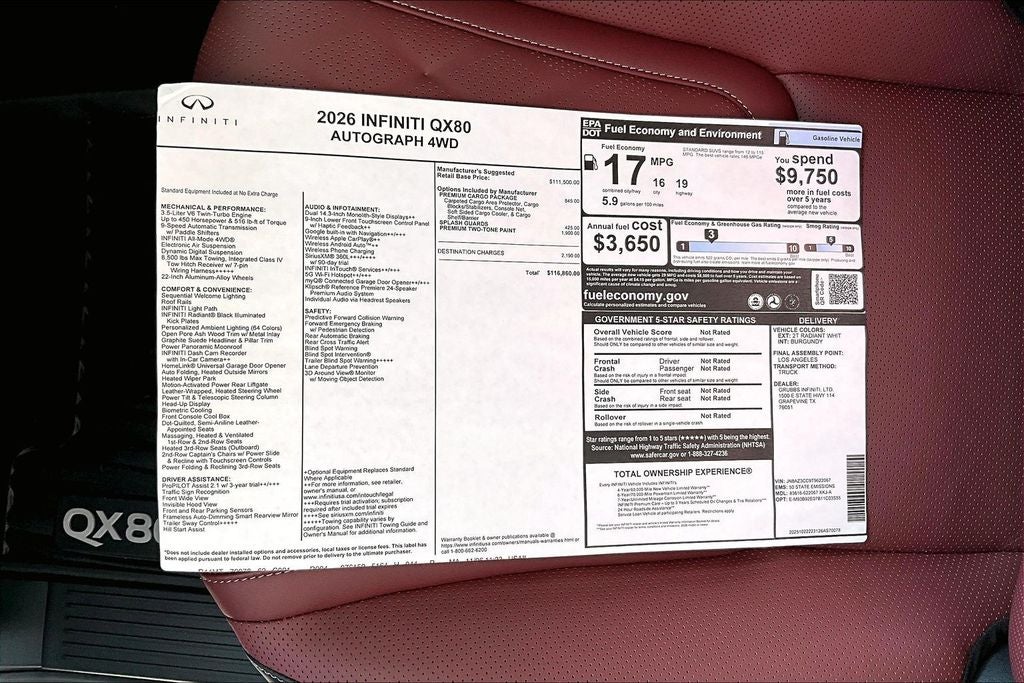 2026 INFINITI QX80 AUTOGRAPH