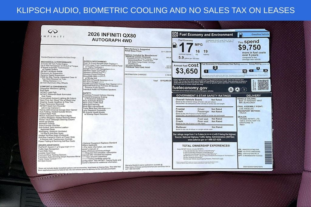 2026 INFINITI QX80 AUTOGRAPH