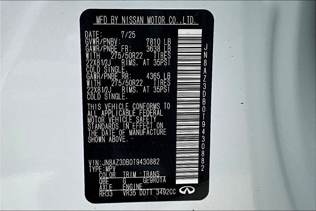 2026 INFINITI QX80 SPORT