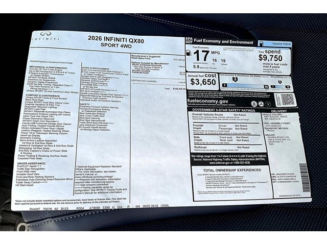 2026 INFINITI QX80 SPORT