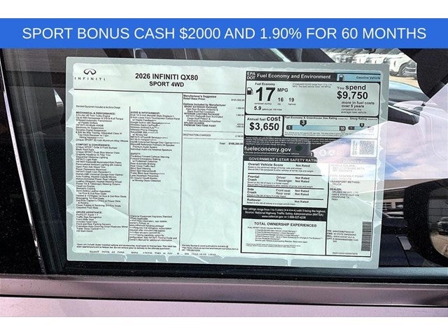 2026 INFINITI QX80 SPORT